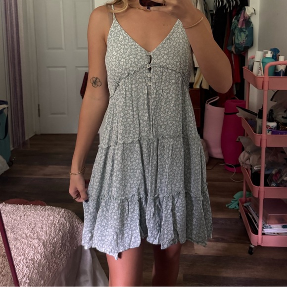 Altar'd State Dresses & Skirts - Altar’d State Light Blue Floral Midi Dress